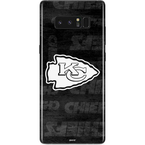 NFL Kansas City Chiefs Black & White Galaxy Note 8 Skin