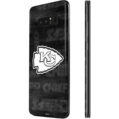 NFL Kansas City Chiefs Black & White Galaxy Note 8 Skin