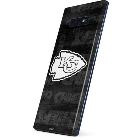 NFL Kansas City Chiefs Black & White Galaxy Note 9 Skin