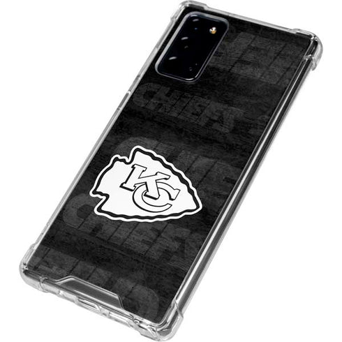 NFL Kansas City Chiefs Black & White Galaxy Note20 5G Clear Case