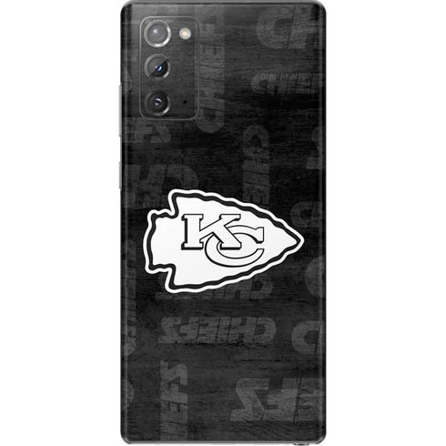 NFL Kansas City Chiefs Black & White Galaxy Note20 5G Skin
