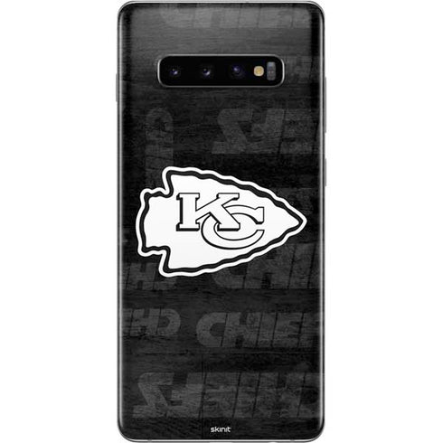 NFL Kansas City Chiefs Black & White Galaxy S10 Plus Skin