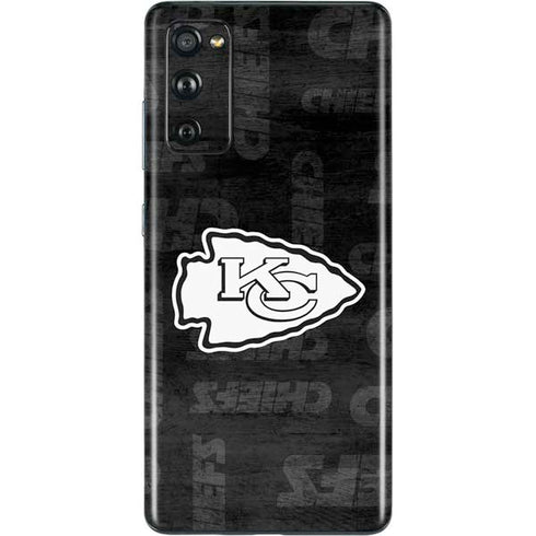NFL Kansas City Chiefs Black & White Galaxy S20 Fan Edition Skin