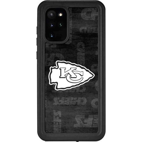 NFL Kansas City Chiefs Black & White Galaxy S20 Plus Waterproof Case