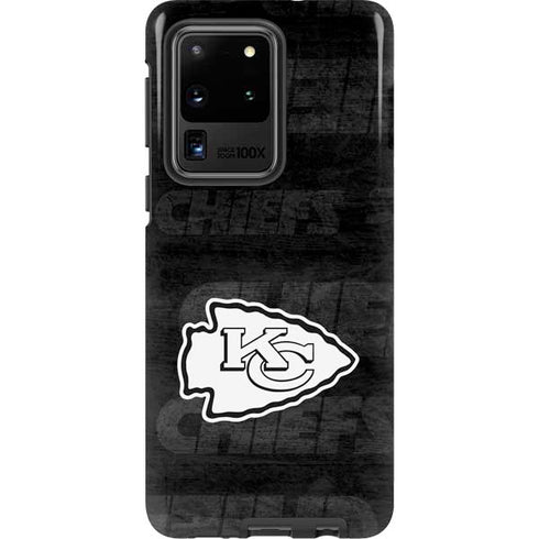 NFL Kansas City Chiefs Black & White Galaxy S20 Ultra 5G Pro Case