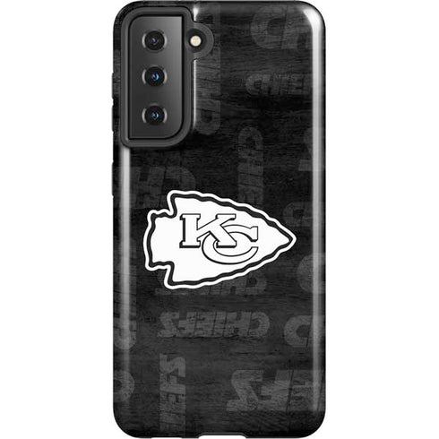 NFL Kansas City Chiefs Black & White Galaxy S21 5G Pro Case