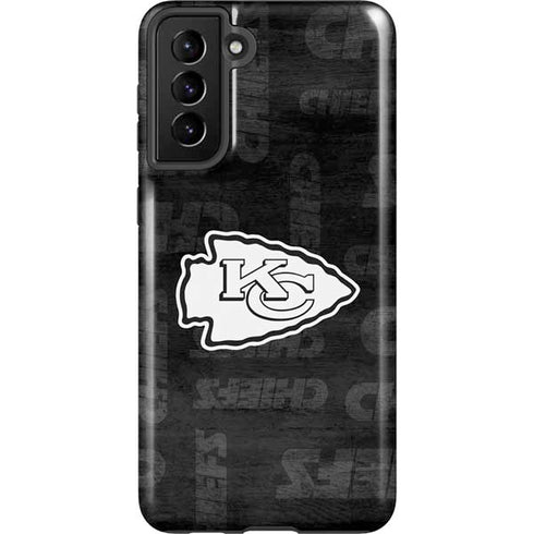 NFL Kansas City Chiefs Black & White Galaxy S21 FE Pro Case