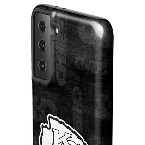NFL Kansas City Chiefs Black & White Galaxy S21 FE Pro Case