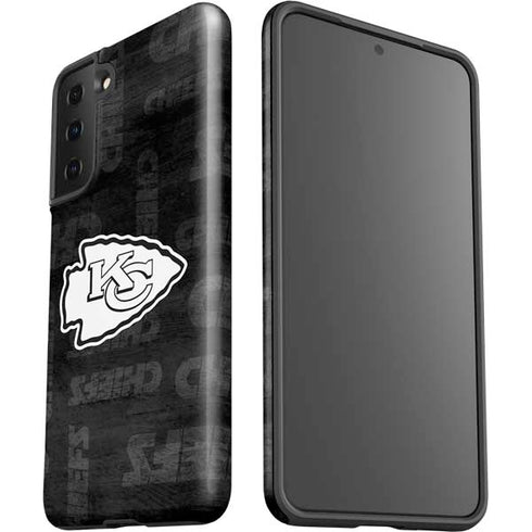 NFL Kansas City Chiefs Black & White Galaxy S21 FE Pro Case