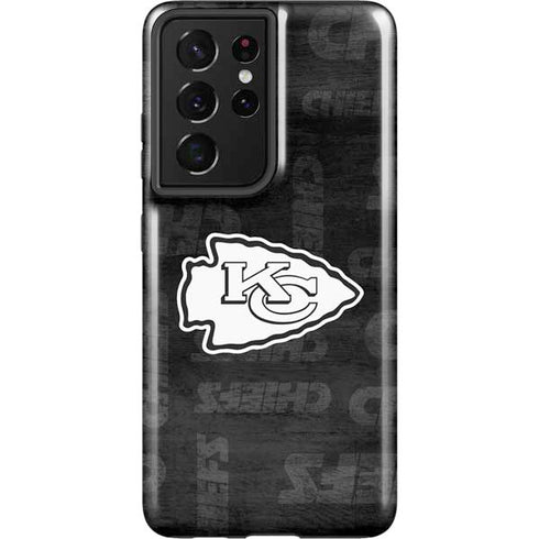 NFL Kansas City Chiefs Black & White Galaxy S21 Ultra 5G Pro Case