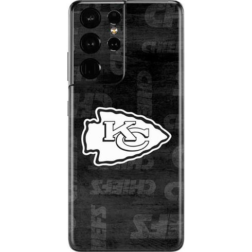 NFL Kansas City Chiefs Black & White Galaxy S21 Ultra 5G Skin
