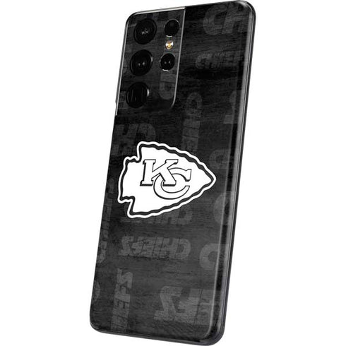 NFL Kansas City Chiefs Black & White Galaxy S21 Ultra 5G Skin
