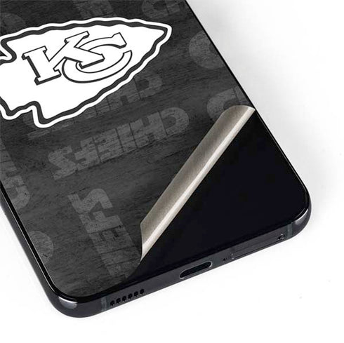 NFL Kansas City Chiefs Black & White Galaxy S22 Plus Skin