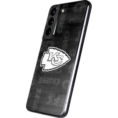 NFL Kansas City Chiefs Black & White Galaxy S22 Skin