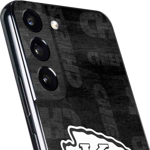 NFL Kansas City Chiefs Black & White Galaxy S22 Skin