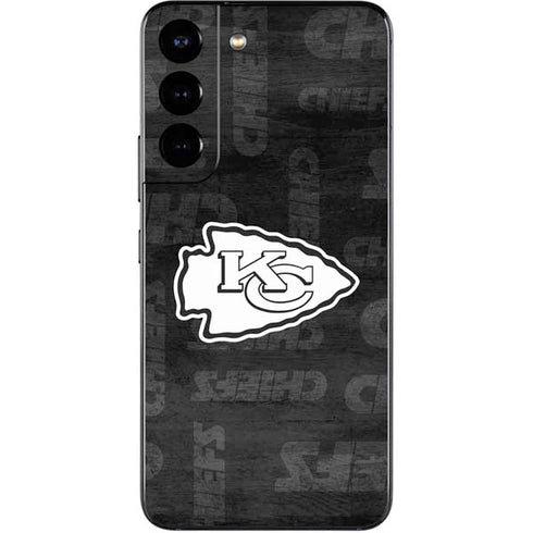 NFL Kansas City Chiefs Black & White Galaxy S22 Skin