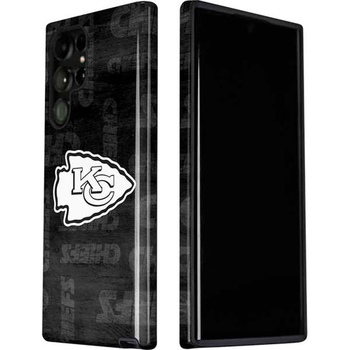 NFL Kansas City Chiefs Black & White Galaxy S22 Ultra Pro Case