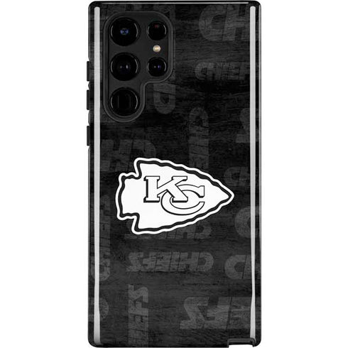 NFL Kansas City Chiefs Black & White Galaxy S22 Ultra Pro Case