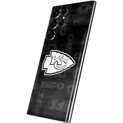 NFL Kansas City Chiefs Black & White Galaxy S22 Ultra Skin