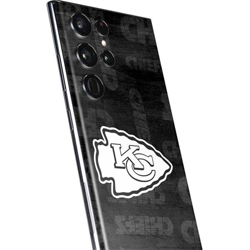 NFL Kansas City Chiefs Black & White Galaxy S22 Ultra Skin