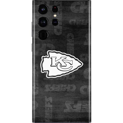 NFL Kansas City Chiefs Black & White Galaxy S22 Ultra Skin