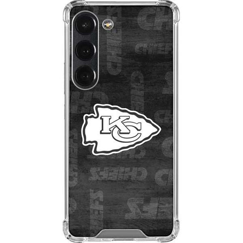 NFL Kansas City Chiefs Black & White Galaxy S23 Clear Case