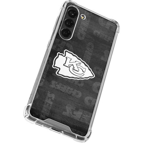 NFL Kansas City Chiefs Black & White Galaxy S23 Plus Clear Case