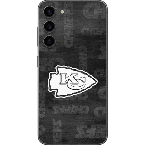 NFL Kansas City Chiefs Black & White Galaxy S23 Plus Skin