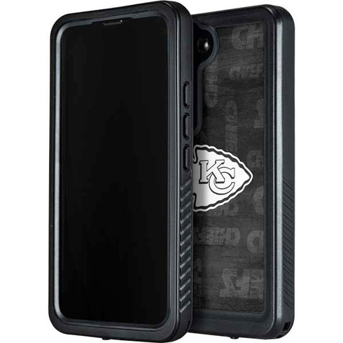 NFL Kansas City Chiefs Black & White Galaxy S23 Plus Waterproof Case