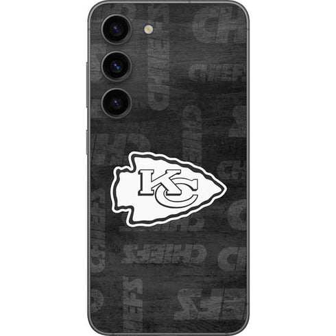 NFL Kansas City Chiefs Black & White Galaxy S23 Skin