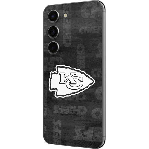 NFL Kansas City Chiefs Black & White Galaxy S23 Skin