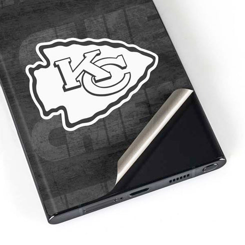 NFL Kansas City Chiefs Black & White Galaxy S23 Ultra Skin