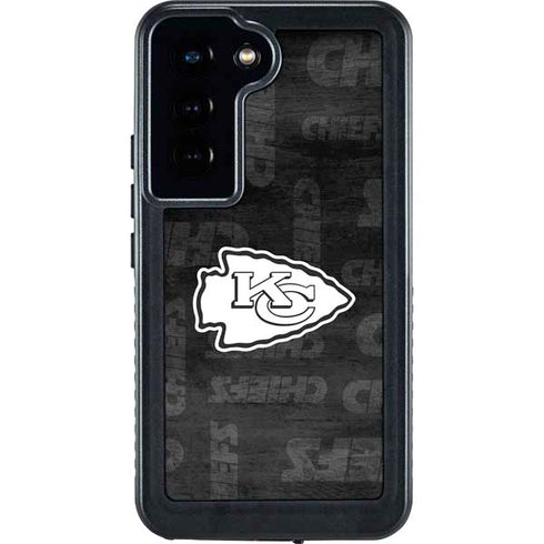 NFL Kansas City Chiefs Black & White Galaxy S23 Waterproof Case