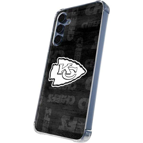 NFL Kansas City Chiefs Black & White Galaxy S24 Clear Case
