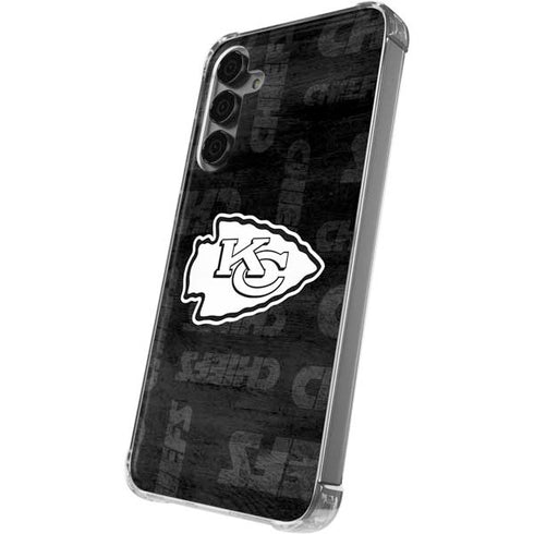 NFL Kansas City Chiefs Black & White Galaxy S24 Plus Clear Case