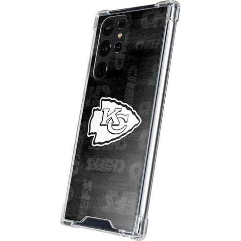 NFL Kansas City Chiefs Black & White Galaxy S24 Ultra Clear Case