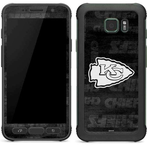 NFL Kansas City Chiefs Black & White Galaxy S7 Active Skin