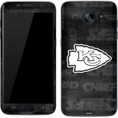 NFL Kansas City Chiefs Black & White Galaxy S7 Skin