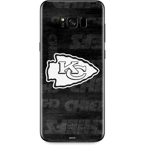 NFL Kansas City Chiefs Black & White Galaxy S8 Skin