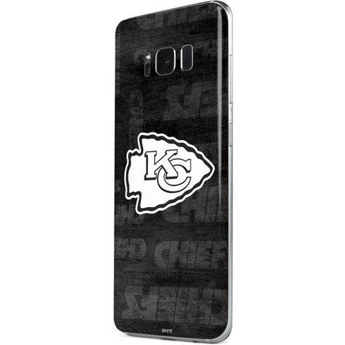 NFL Kansas City Chiefs Black & White Galaxy S8 Skin