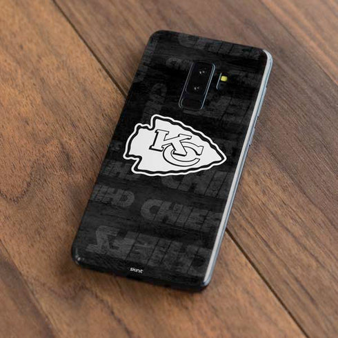 NFL Kansas City Chiefs Black & White Galaxy S9 Plus Skin