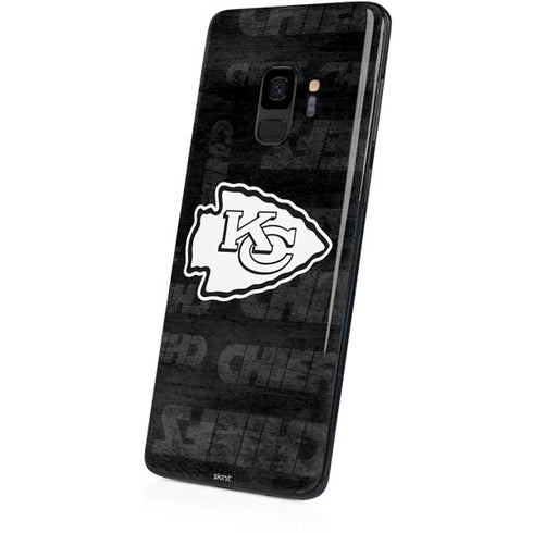 NFL Kansas City Chiefs Black & White Galaxy S9 Skin