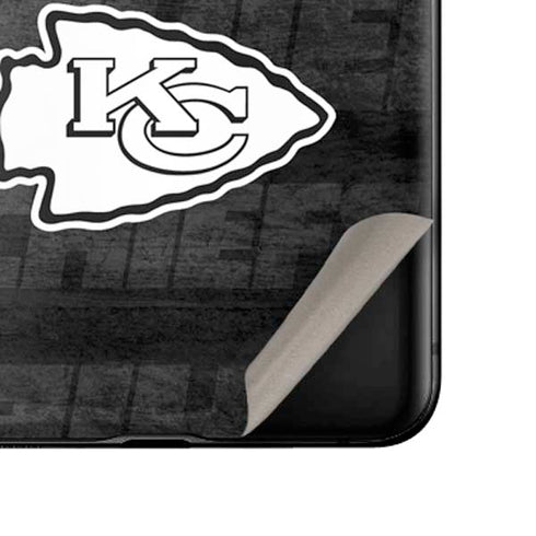 NFL Kansas City Chiefs Black & White Galaxy Z Flip Skin