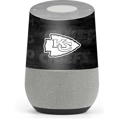 NFL Kansas City Chiefs Black & White Google Home Skin