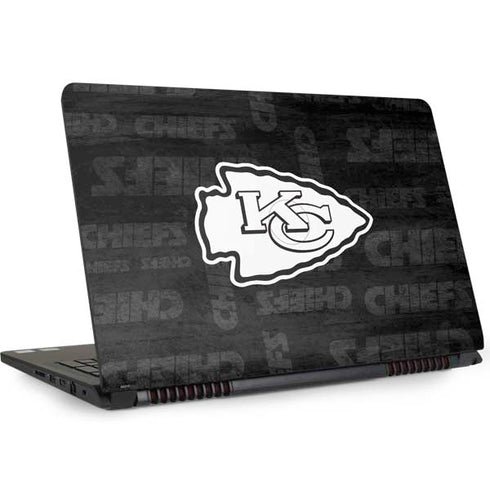 NFL Kansas City Chiefs Black & White Dell Inspiron Skin