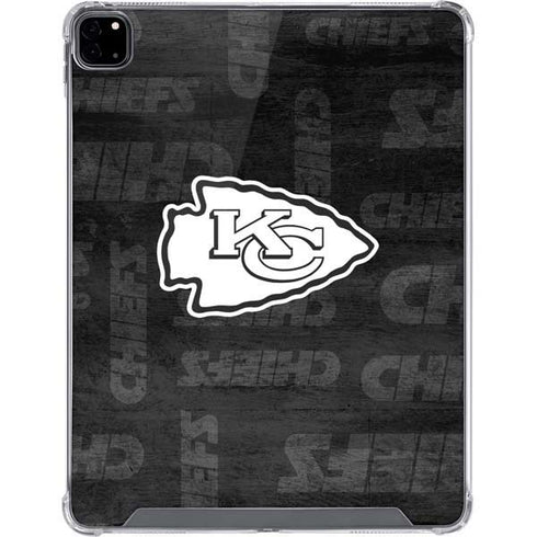NFL Kansas City Chiefs Black & White iPad Pro 12.9in (2020) Clear Case