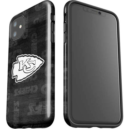 NFL Kansas City Chiefs Black & White iPhone 11 Impact Case