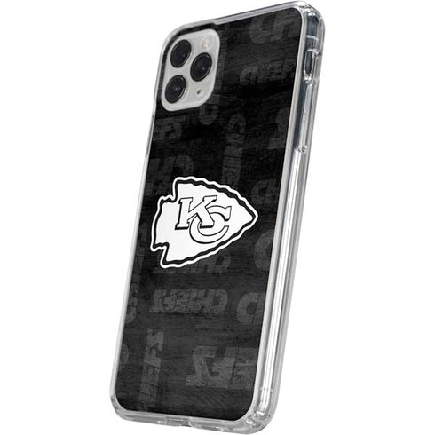 NFL Kansas City Chiefs Black & White iPhone 11 Pro Clear Case