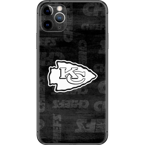 NFL Kansas City Chiefs Black & White iPhone 11 Pro Max Skin