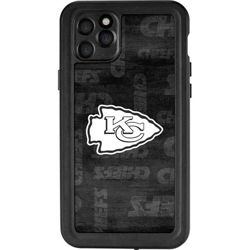 NFL Kansas City Chiefs Black & White iPhone 11 Pro Max Waterproof Case